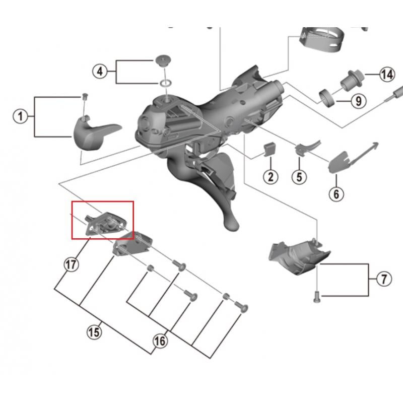 SHIMANO | Diafragma de Mando R9120-R8025-R7020-R7025 -Maneta Izquierda