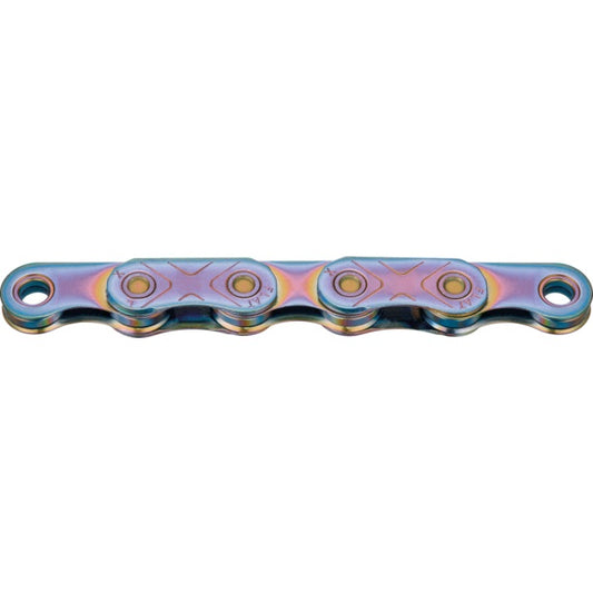 KMC | Cadena X-FLAT Waxed 12-13v 126 eslabones -arcoiris compatible con transmisión Sram AXS