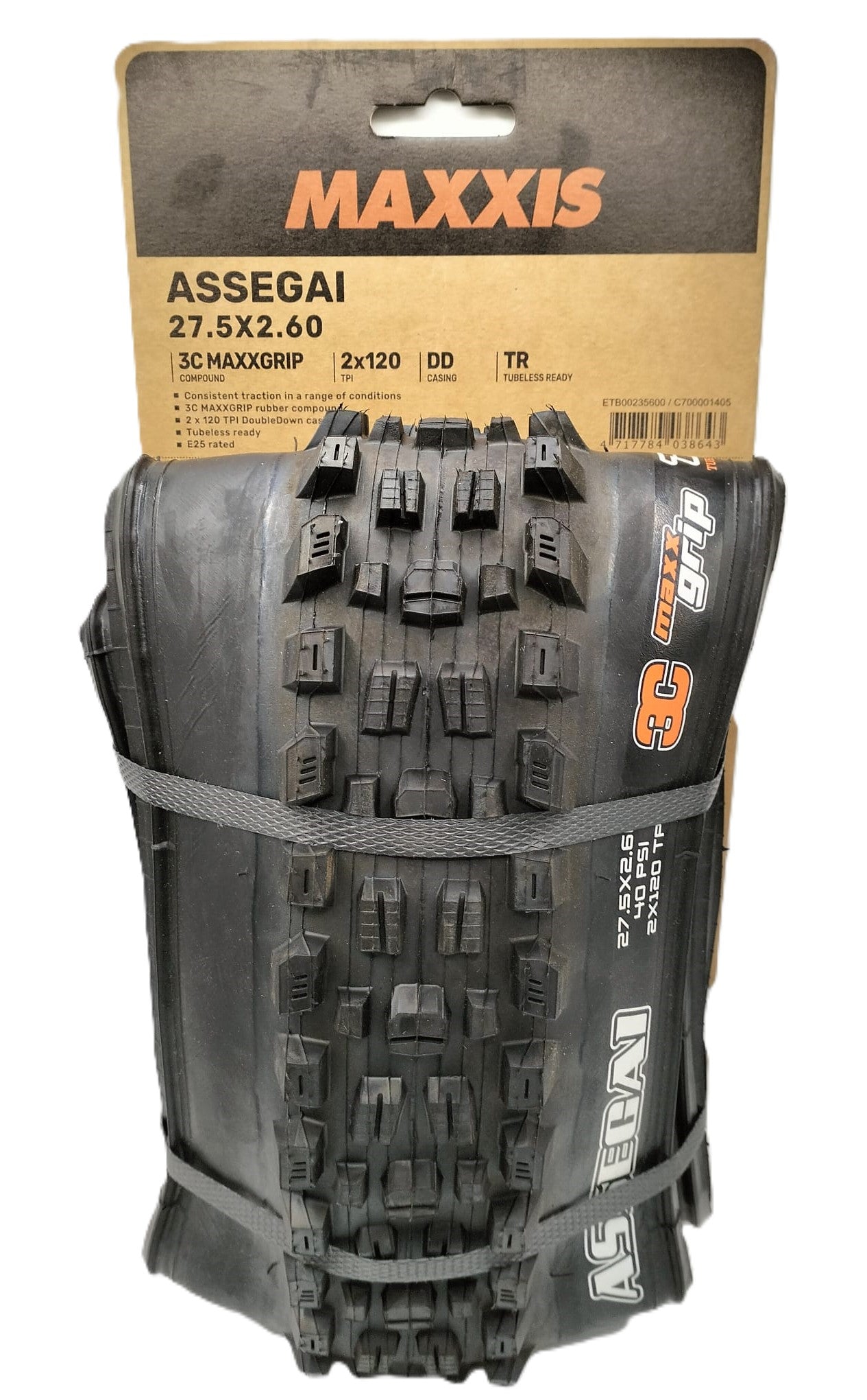 MAXXIS | Cubierta de Mtb ASSEGAI 27.5x2.60 3CG-DD-TR