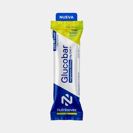 NUTRINOVEX | Barrita Energética GLUCOBAR 40g Lima Limón con Magnesio 250mg (24 uds)