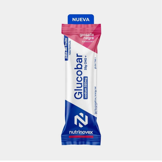 NUTRINOVEX | Barrita Energética GLUCOBAR 40g Grosella negra con sodio 320mg (24 uds)