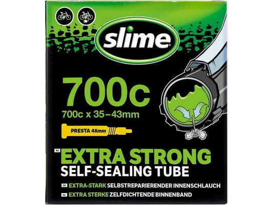 SLIME | Cámara de 700x35-43 Antipinchazos Válvula presta 48mm