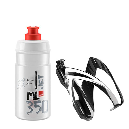 ELITE | Kit Portabidón y Bidón Infantil Transparente 350ml