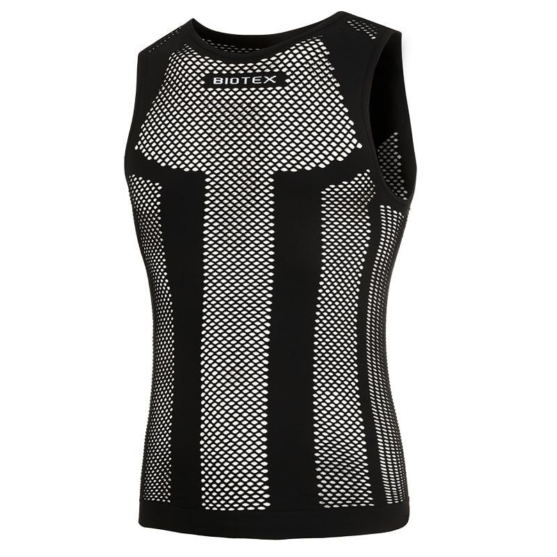 BIOTEX | Camiseta Interior PIUMA sin costuras, confeccionada en malla elástica -negro XS-S
