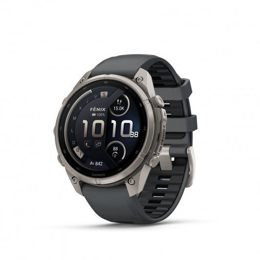 GARMIN | Fenix 9 Pro_inReach 47mm Amoled Titanio correa de silicona -gris