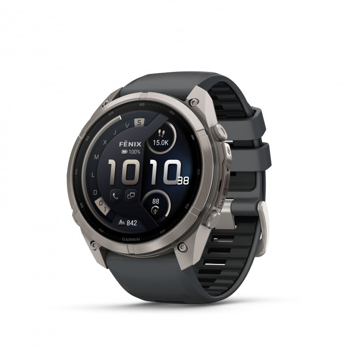 GARMIN | Fenix 9 Pro_inReach 51mm Amoled Titanio correa de silicona -gris