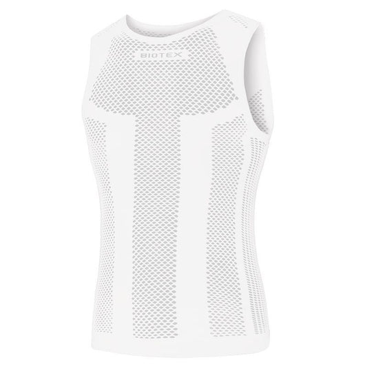 BIOTEX | Camiseta Interior PIUMA sin costuras, confeccionada en malla elástica -blanco M-L