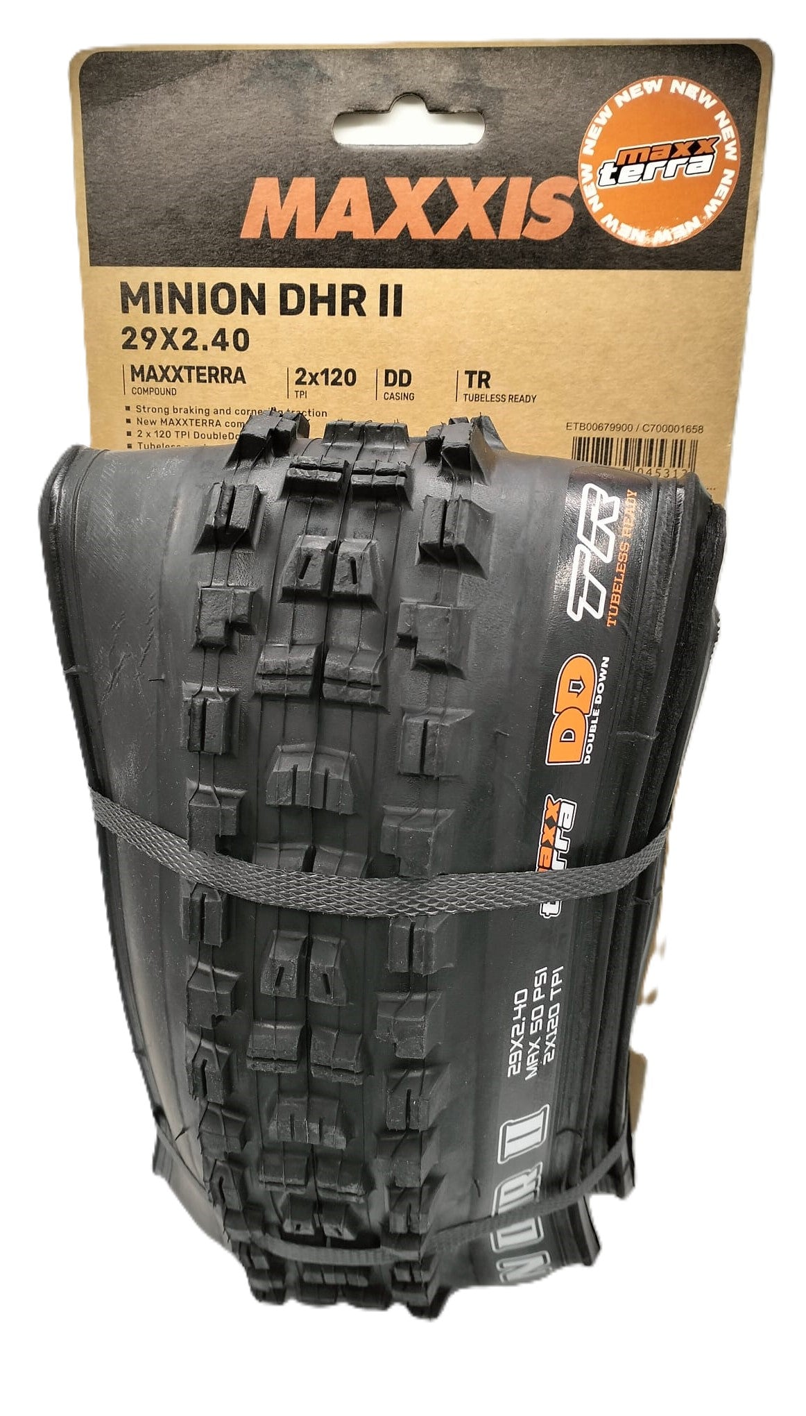 MAXXIS | Cubierta de Mtb MINION DHR II 29x2.40 2x120 TPI MAXXTERRA/DD/TR