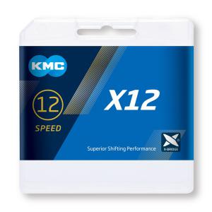 KMC X12 | Cadena 12v 126 Eslabones (Oro-Negro)