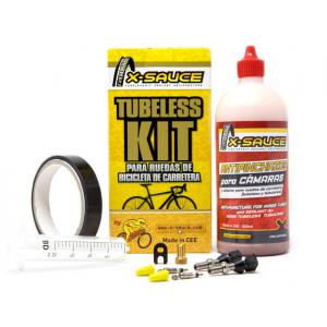 X-SAUCE | Kit de Conversión Tubeless Carretera Válvula Fina