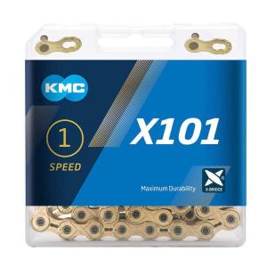 KMC X101 | Cadena 1v 112 Eslabones (Oro)