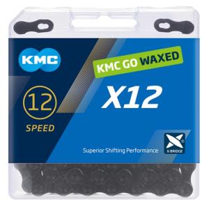 KMC | Cadena X12 Box Waxed 12v 126 Eslabones Negro