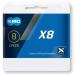 Imagen KMC X8 | Cadena 8v 114 Eslabones (Plata/Gris)