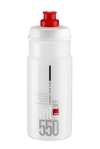 Bidón ciclismo ELITE Jet Rojo 550ml